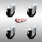 Service Caster 4 Inch SS Hard Rubber Wheel Swivel Top Plate Caster Set with Total Lock Brake SCC-SSTTL20S414-HRS-4 - alternate 5